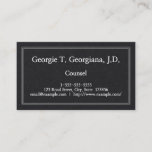 [ Thumbnail: Plain and Understated Counsel Business Card ]