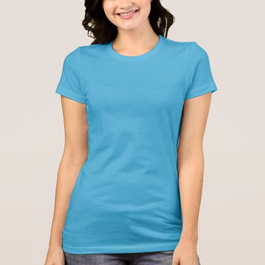 Plain aqua blue t-shirt for women, ladies | Zazzle.com