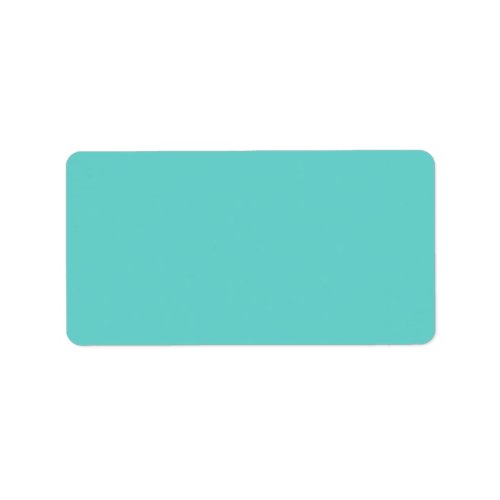 Plain aqua turquoise blue solid background blank label