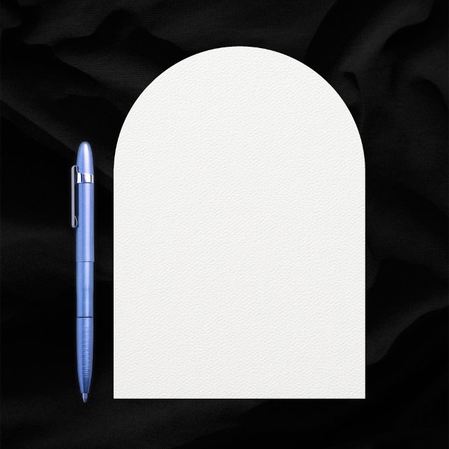 Plain Arch Style Felt White Blank Wedding Invitation (Plain felt white blank wedding invitation with arch top. Pen for scale.)