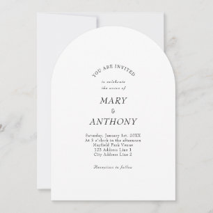 Plain Arch Wedding Invitation