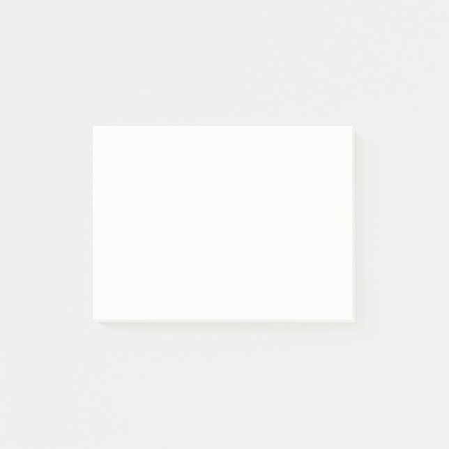 Plain Arctic Milk White color Post-it Notes (Front)