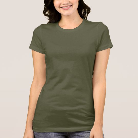 Plain army khaki t-shirt for women, ladies | Zazzle