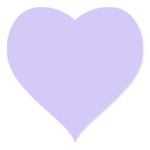 Plain Artistic Pink Purple : Add text or image Heart Sticker