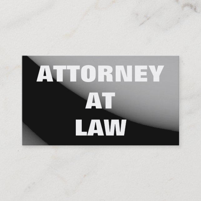 Plain Attorney at Law Business Card (Front)
