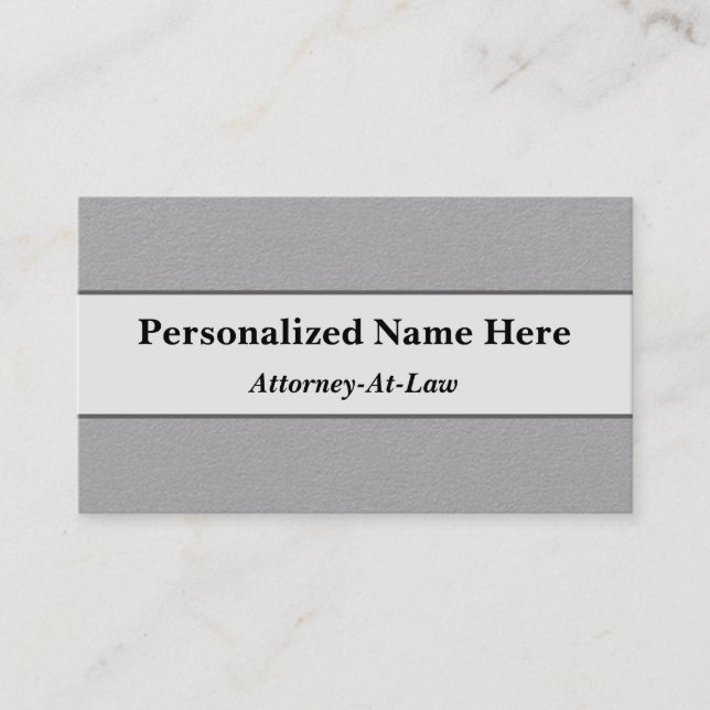 Plain Attorney-At-Law Business Card (Front)
