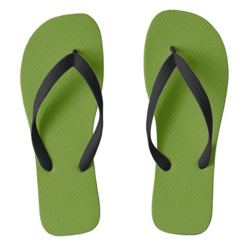 Plain Avocado Green Flip Flops