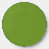 Plain Avocado Green Wireless Charger (Front)