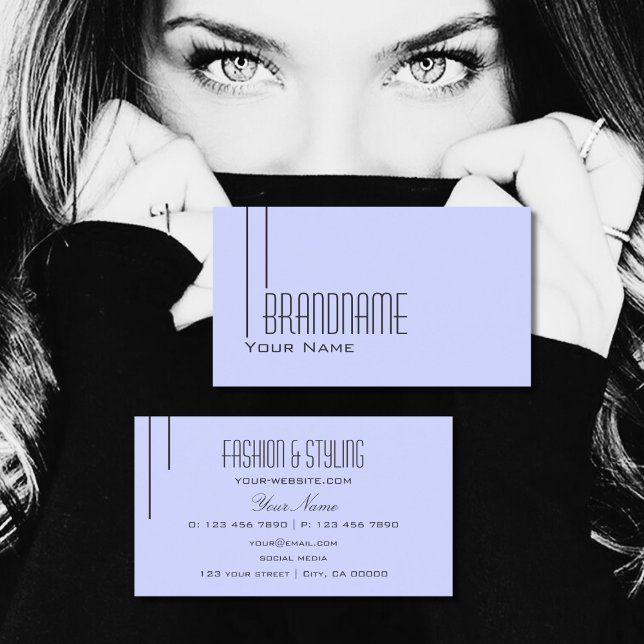 Plain Baby Blue Modern Simple and Professional Business Card (Creator Uploaded)