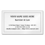 [ Thumbnail: Plain Barrister at Law Magnetic Business Card ]