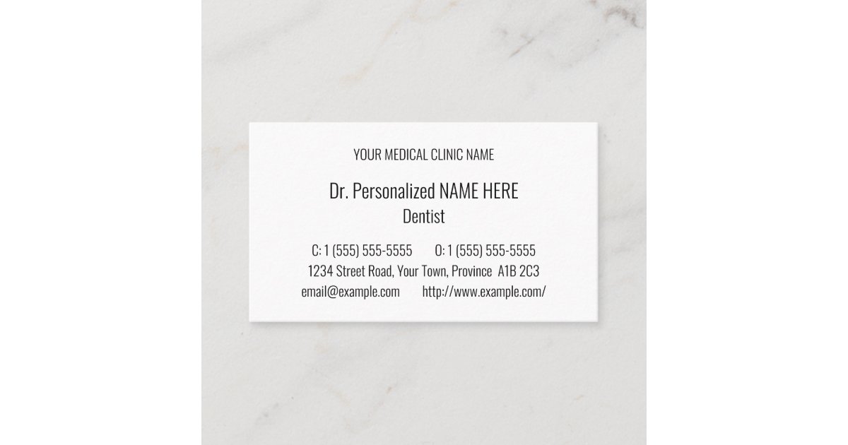 Plain, Basic Business Card Zazzle