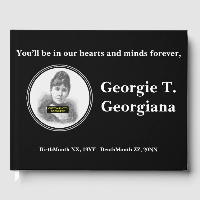 Plain & Basic Memorial Guest Book (Front)