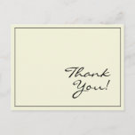 [ Thumbnail: Plain & Basic "Thank You!" Postcard ]
