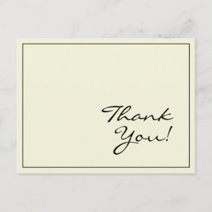 Plain & Basic "Thank You!" Postcard