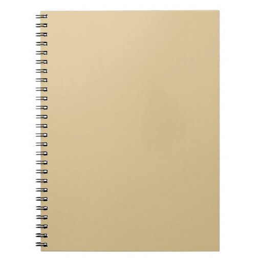 Plain Beige Background. Spiral Notebook | Zazzle