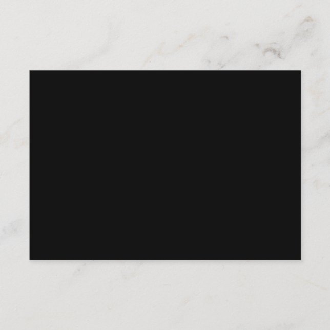 Plain Black 5" x 3.5" Blank Semi-Gloss Wedding Enclosure Card (Front)