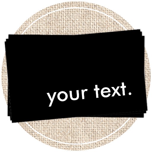 Customizable plain black and white business card template