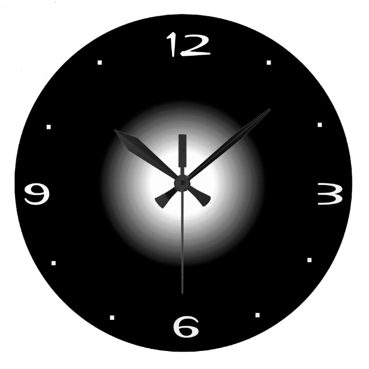 Plain Black and White >Kitchen Clock | Zazzle