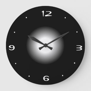 Plain Black and White >Kitchen Clock
