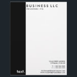 plain black and white letterhead<br><div class="desc">we now offer matching stationary and letterhead! :</div>
