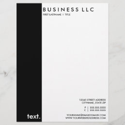 plain black and white letterhead