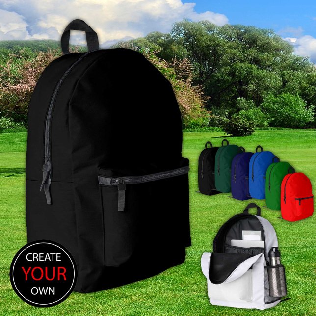 Plain Black Backpack, Bag / Customize (Creator Uploaded)