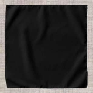 Plain Black Bandana / Customise