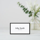 Plain Black Border Referee Business Card (Standing Front)