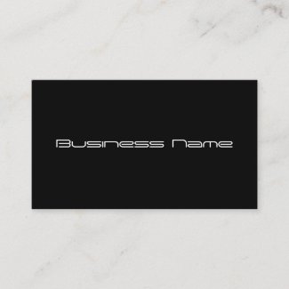 Plain Black Business Card