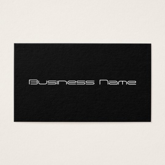 Plain Black Business Card