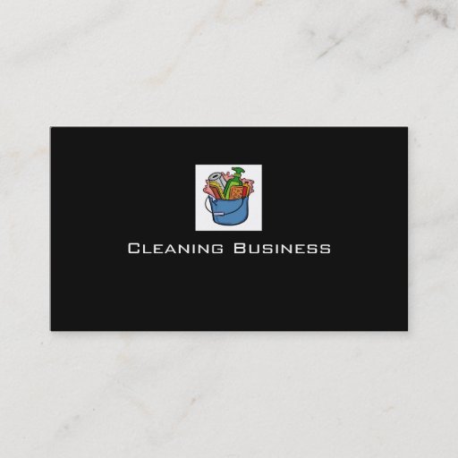 Customizable Plain black cleaning customizable business cards