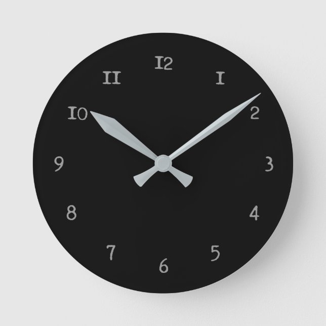 Plain black clock (Front)