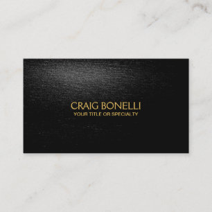Plain Black Grey Business Card