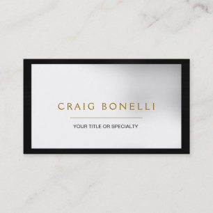 Plain Black Grey Business Card