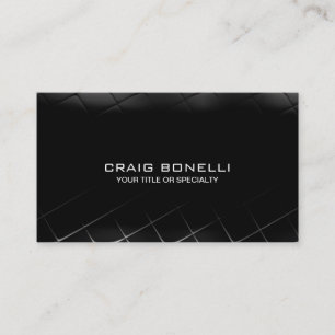 Plain Black Grey Business Card