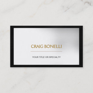 Plain Black Grey Business Card