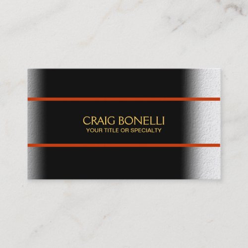 Plain Black Grey Orange Gold Business Card