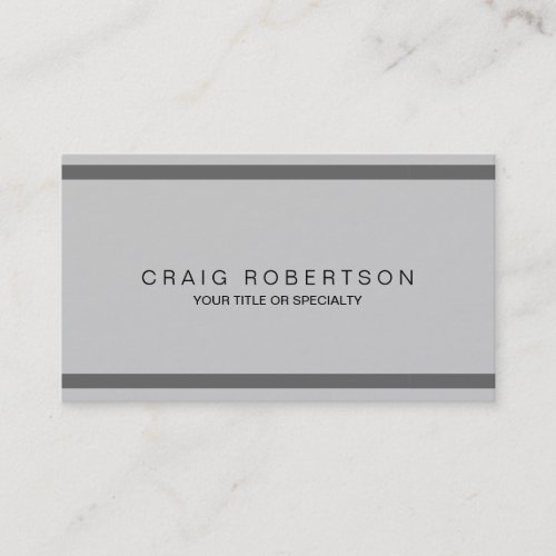 Plain Black Grey Stripes Business Card