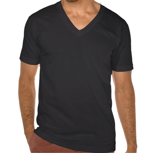Plain black jersey v-neck t-shirt for men