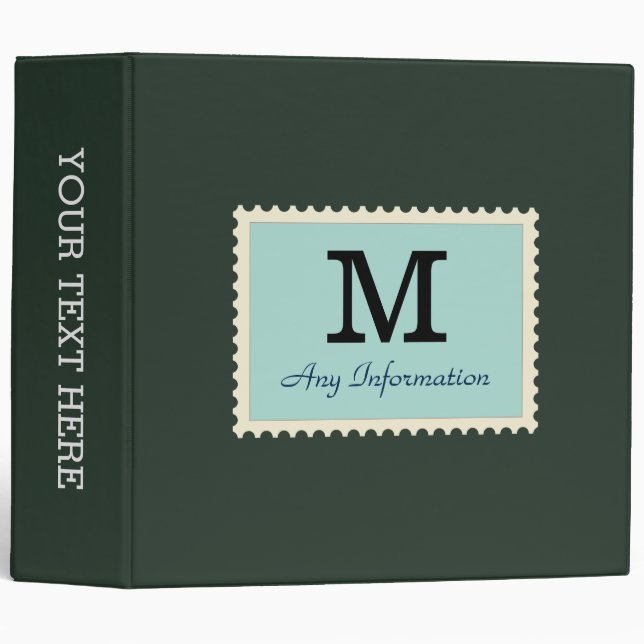 Plain Black leather jacket Background Monogram 3 Ring Binder (Front/Spine)