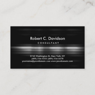 Plain Black Modern Consultant Business Card
