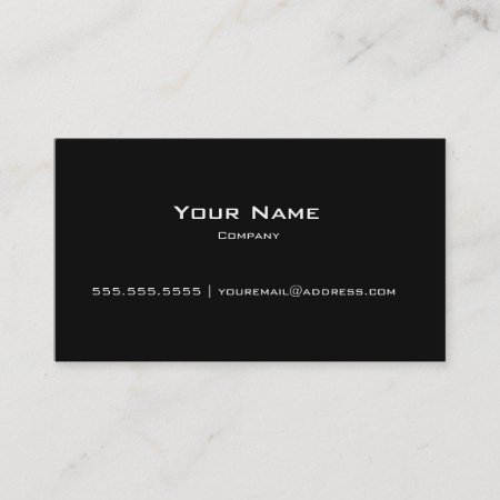 Plain Black Modern Personal/company Business Card