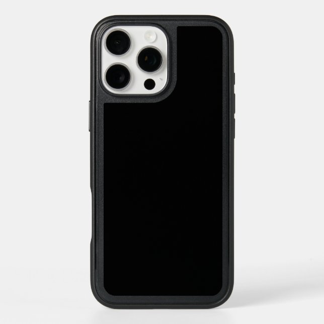 Plain Black Otterbox iPhone Case (Back)