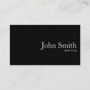 Plain Black QR Code Writer Business Card