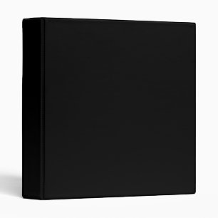 Plain Black Solid Color 3 Ring Binder