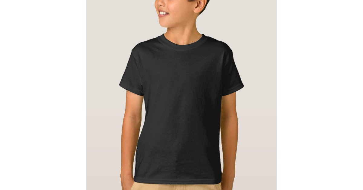 Plain black t-shirt for kids | Zazzle