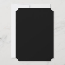 Plain Black Ticket Corner Blank Wedding