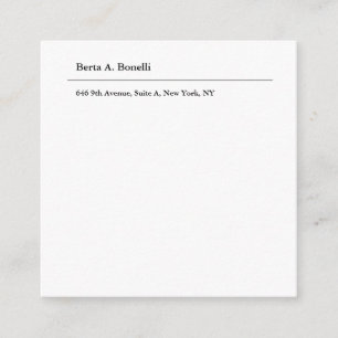 Plain Black White Minimalist Modern Enclosure Card