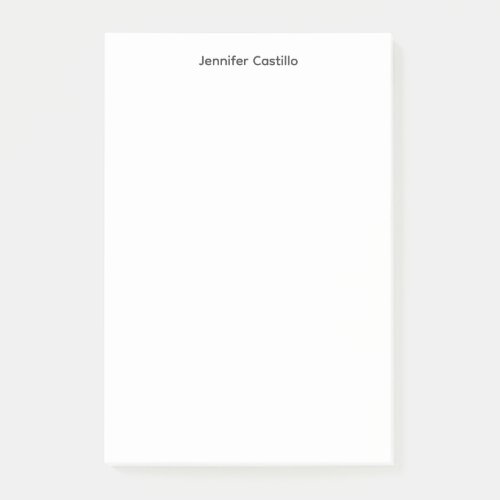 Plain Black White Minimalist Modern Post_it Notes