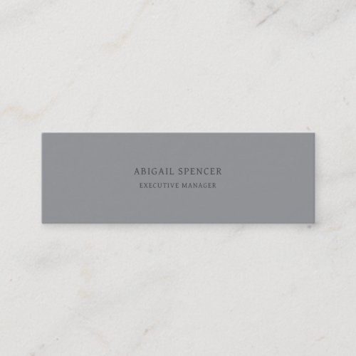 Plain Black White Professional Mini Business Card